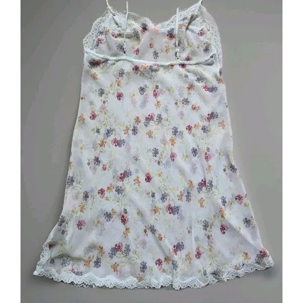 Victoria’s Secret Slip Sheer Floral Label Lace Trim Chemise Women Size Small Y2K - Image 6