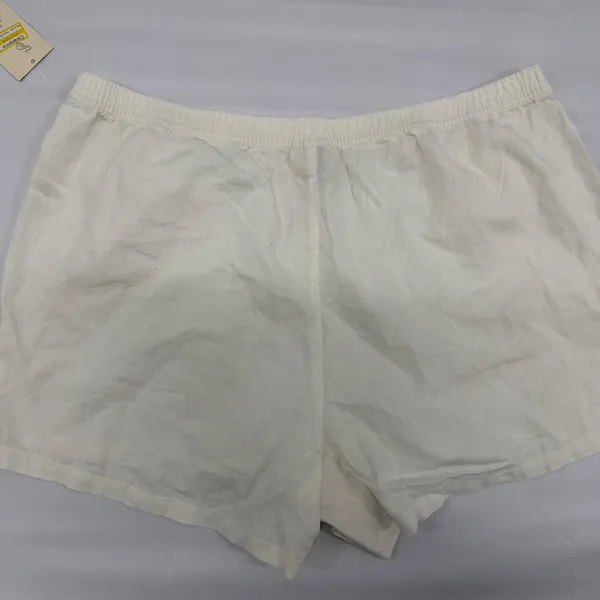 Universal Thread Womens XXL White Linen Blend Elastic Waist Patch Pocket Shorts - Image 6