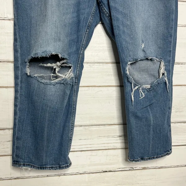 Abercrombie & Fitch Ankle Straight Jeans Plus Size 18 Short Light Wash Denim - Image 7