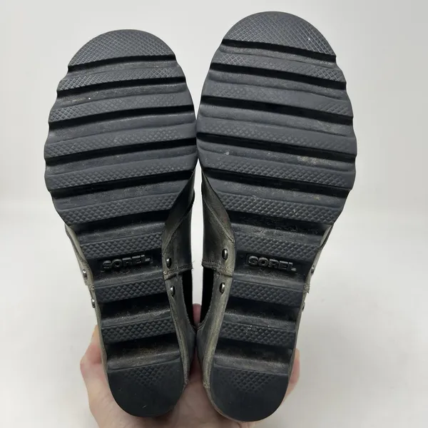 Sorel Boots Women's 6.5 Lea‎ Wedge Waterproof Leather Gray Chelsea Ankle Booties - Image 11