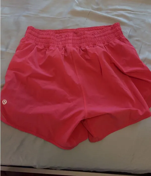 Red/Pink Lululemon Hotty Hot Shorts 2.5" - Image 2