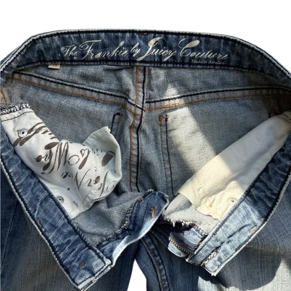 Y2K vintage juicy couture the Frankie denim jeans 28 x 29 J pocket bootcut Jeans - Image 4