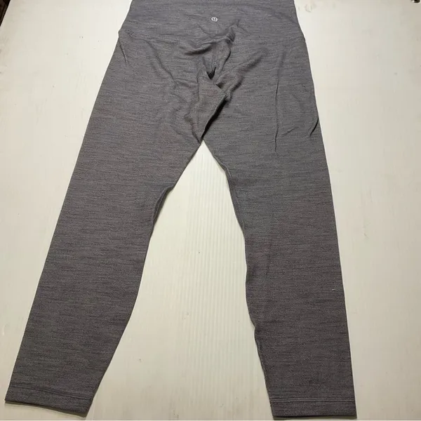 Lululemon Align Pant II 25" Mini Heathered Herringbone Black White/Black Sz 10 - Image 9