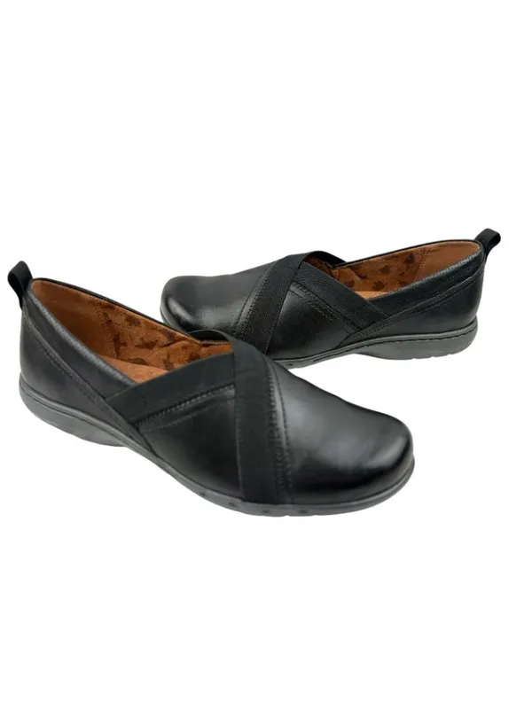 -Cobb Hill by Rockport Penfield Envelope Slip On Black Leather Comfort Shoe 9W - Image 5