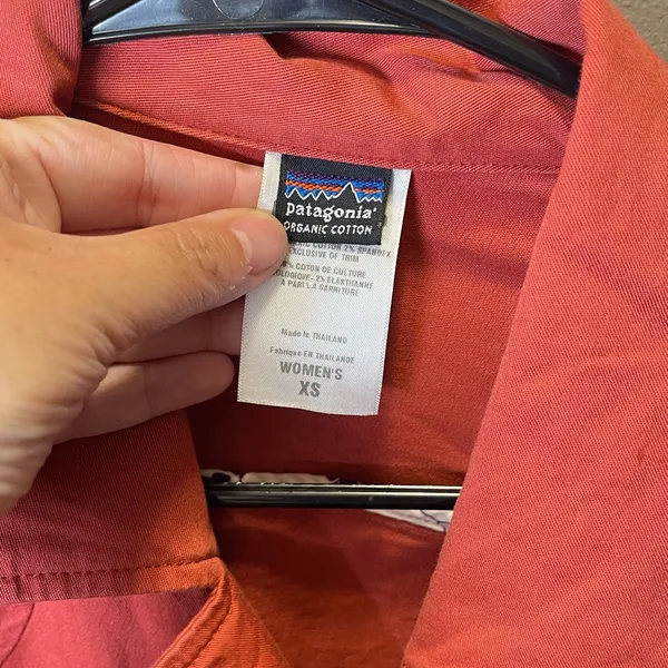Patagonia Women's Trench Coat Button Up Organic Cotton Preppy Academia Size XS‎ - Image 6