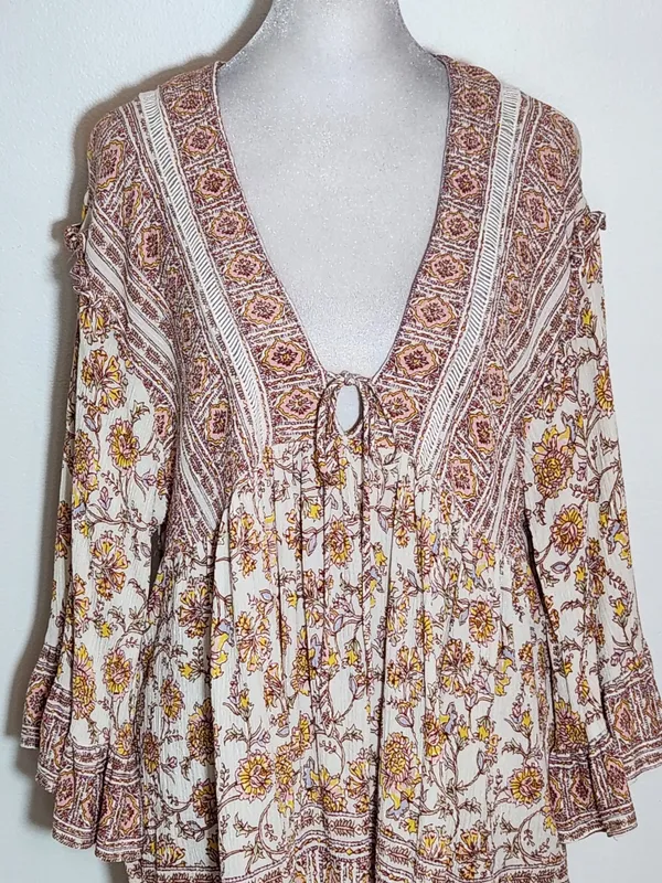 Free People Pink Moonlight Dance Tunic Size Medium - Image 4