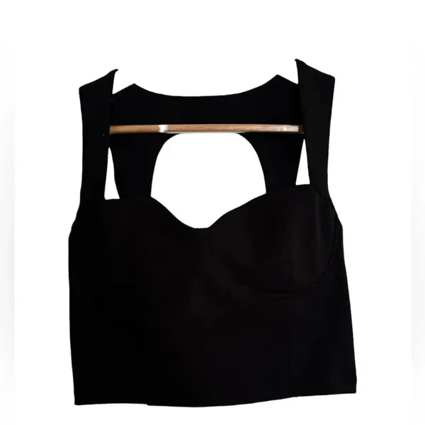 Zara Black Bustier top EUC - Image 2