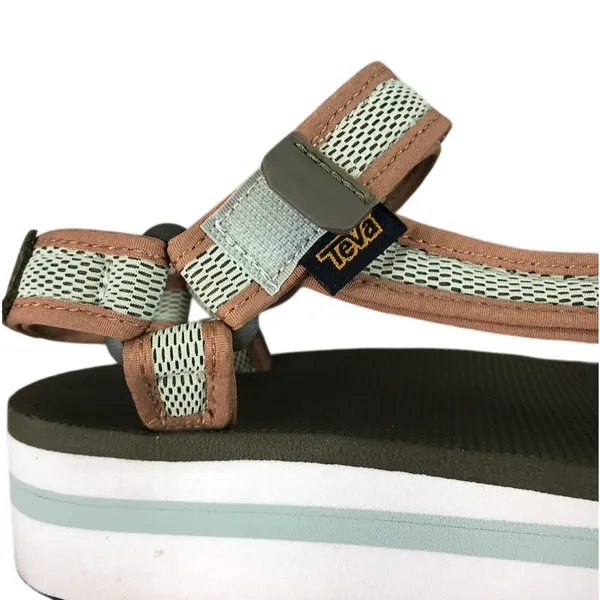 TEVA Platform Universal Mesh Sandals Women 9 Green Breezy Outdoor Resort boho - Image 10