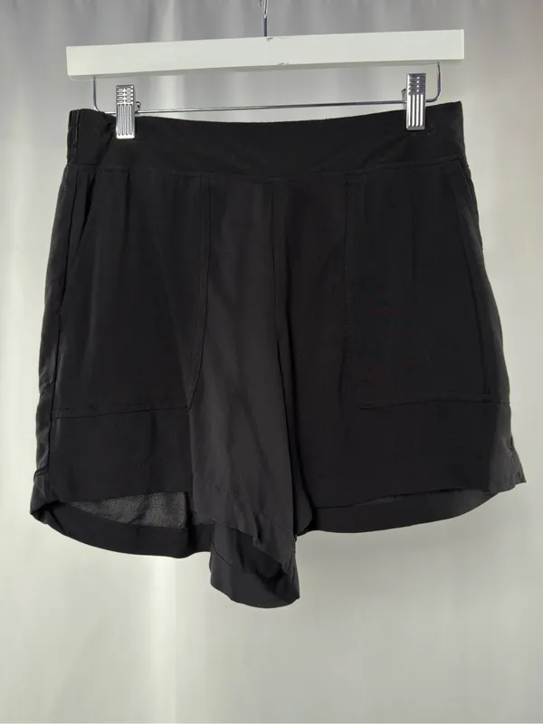 Wildfox Black Relaxed Fit Lightweight Casual‎ Shorts with Front Pockets Black - Image 3