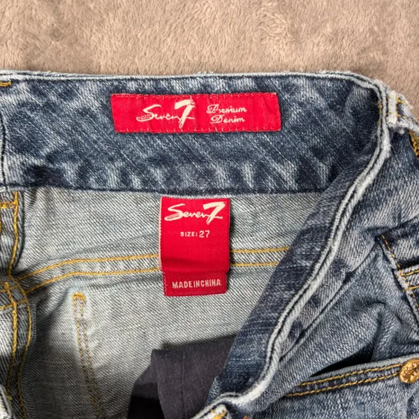Seven7 Premium Denim Bootcut Jeans Women’s 27 Light Wash Y2K Slim Fit Denim - Image 3