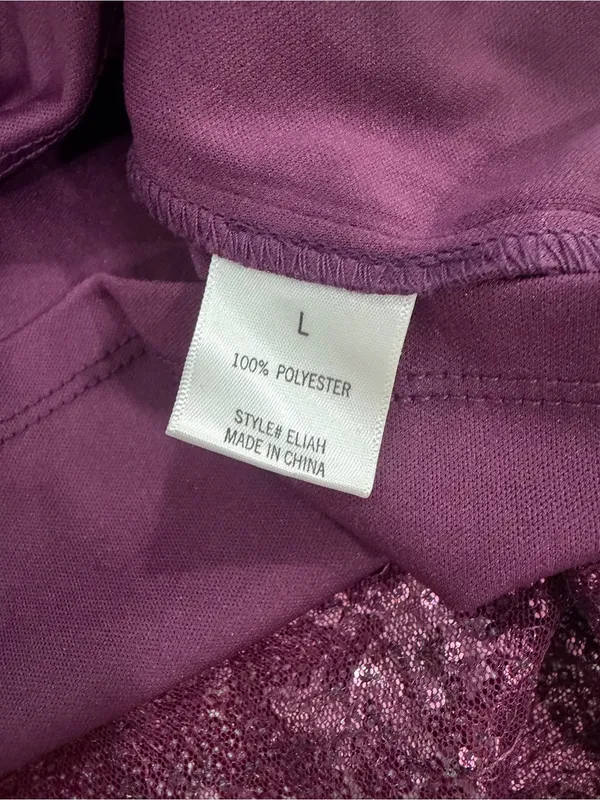 Francesca's Collections Purple Sequin Wrap Mini Dress - Image 10