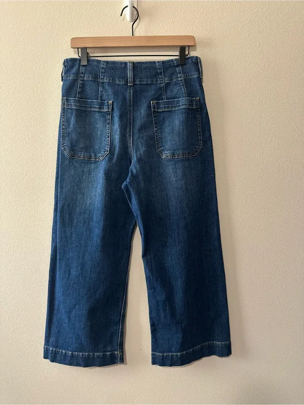 Maeve the Colette High-Rise Wide-Leg Cropped Jeans size 31P - Image 12