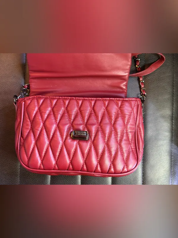 Badgley Mishka Quilted Messenger Bag in Red - Image 2
