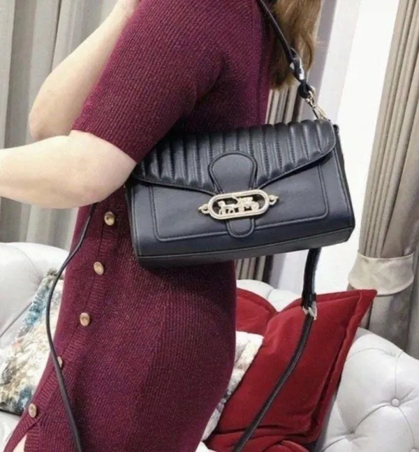 Coach Jade Shoulder Bag With Linear Quilting - Image 9
