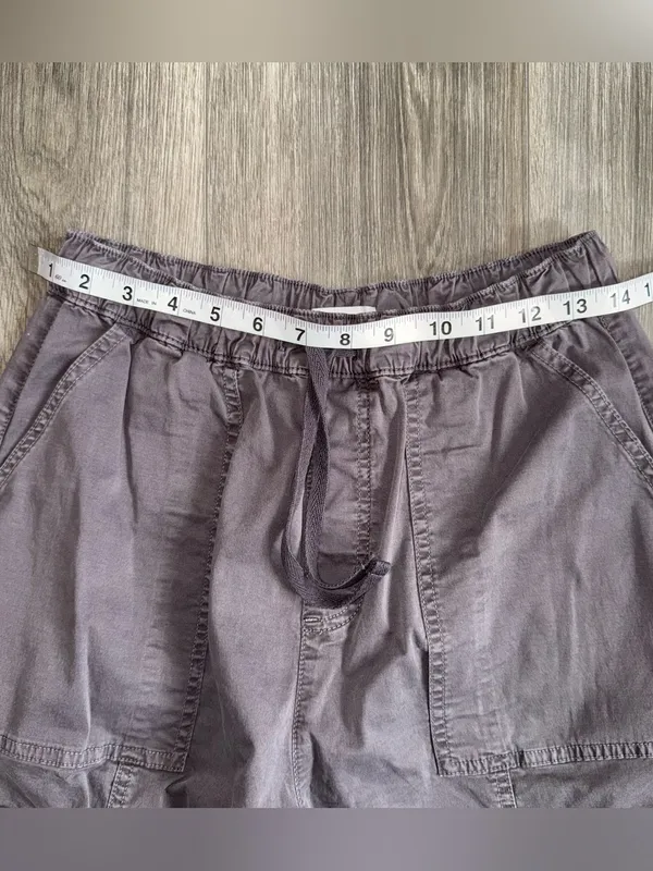 Garage Grey Cargo Drawstring Jogger Pants Size Small Indie Casual Utility - Image 8