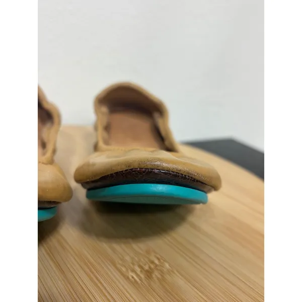 Tieks by Gavrieli Size‎ 6 Ballet Flats Camel Leather Tan Foldable Shoe - Image 9