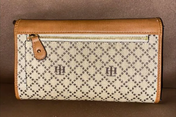 Tommy Hilfiger Gold-Tone Monogram Flap Wallet - Image 3