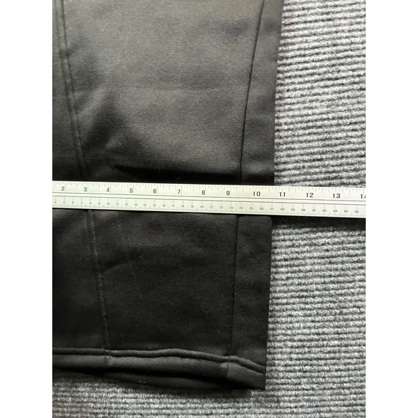 Womens Black Wide Leg Fleece Lined Sweatpants High Waist Drawstring Size Medium - Image 7