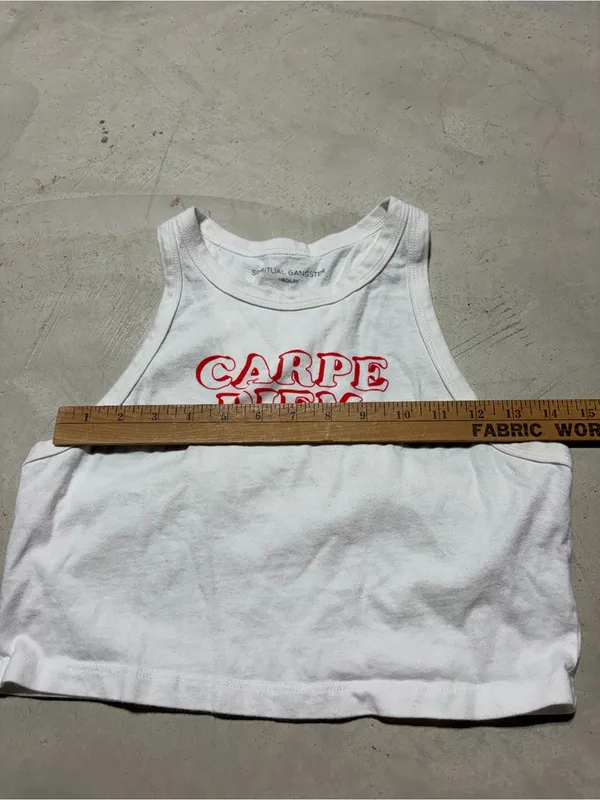 Spiritual gangster Carpe Diem White Crop Tank medium - Image 9