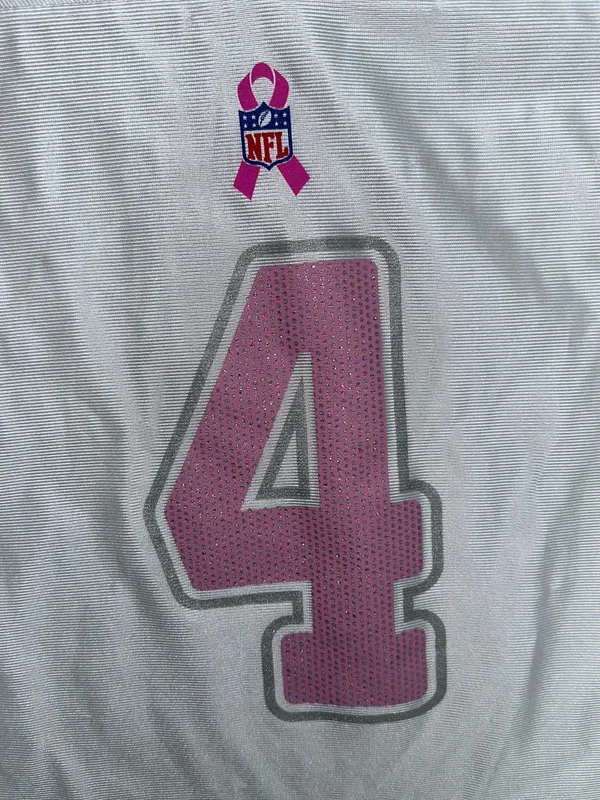 Brett Favre Jersey Women White Pink Minnesota Vikings Breast Cancer Reebok Lg - Image 5