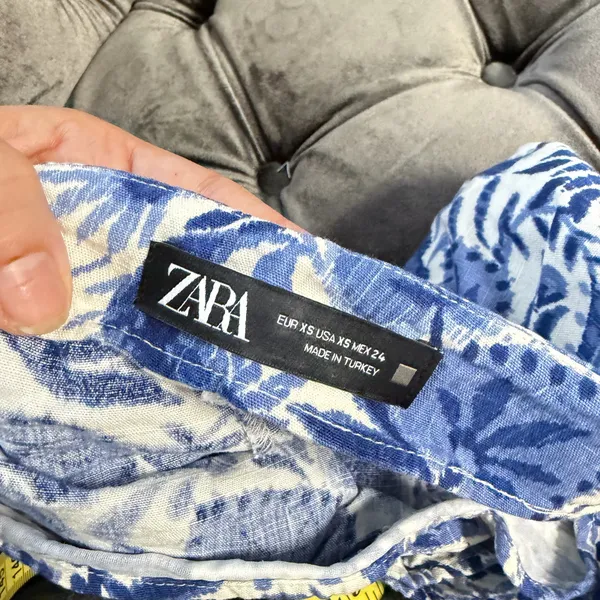 ✨ Zara Blue & White Floral Ruffled Skort | Size XS ✨🖤 - Image 11