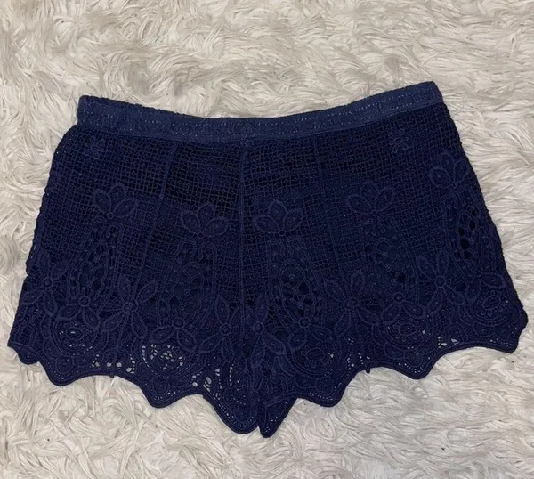 Navy lace shorts Blue Size XL - Image 2