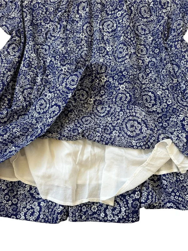Maeve Anthropologie Floral Scoop Neck Mini Swing Dress Pockets Puff Sleeve Boho - Image 6