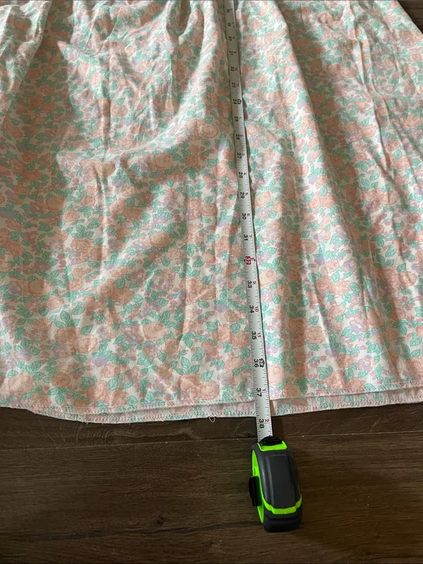 Vintage Handmade Pastel Floral Print Nightgown House Dress, Size Medium *flaw - Image 4