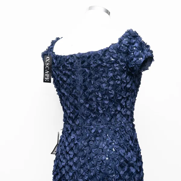 Xscape - 3D Petal Off-The-Shoulder‎ Lace Fit & Flare Dress - Image 5