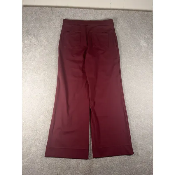 NWT Halara‎ Wide Leg Stretch Trousers Burgundy High Waist Smart Casual Size xl - Image 6