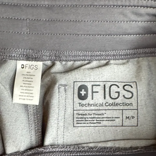 Figs Technical Collection Gray Scrub Wide Leg Bottoms - Image 2