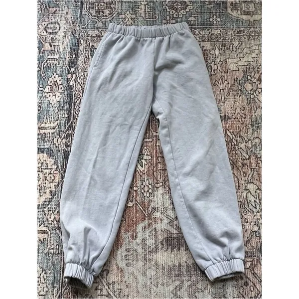 Brandy Melville Rosa Sweatpants‎ Pale Blue One Size Small - Image 8