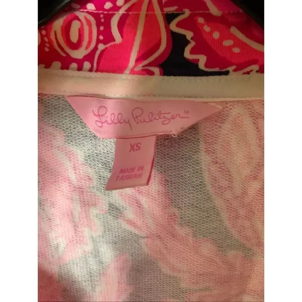 Lilly Pulitzer Skipper Popover Coco Safari pineapple print women's size XS - Image 3