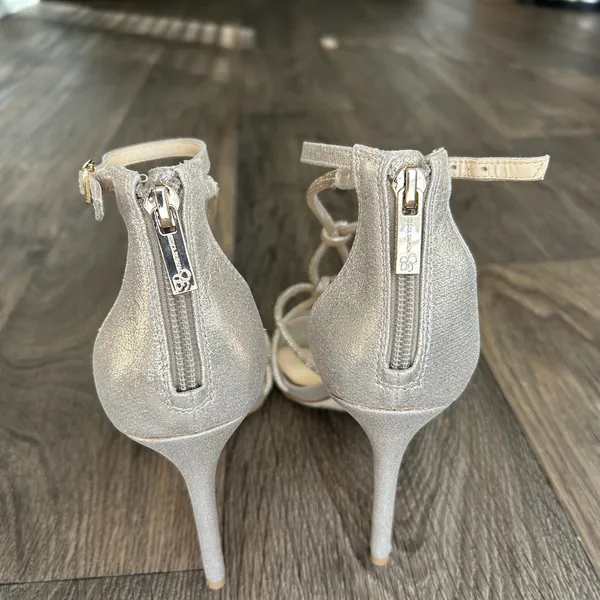 Jessica Simpson Josy Gold Rhinestone Stiletto Heels Size 7.5 - Image 10