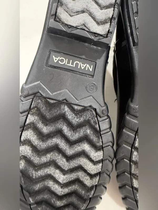 Nautica Black Quilted Short Rain Boots - Image 9