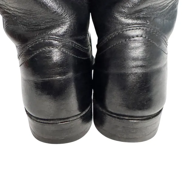 Justin Black Leather Western Boots Size 5.5 - Image 4
