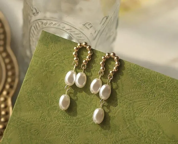 White Pearl Long Tassel Dangle Drop Earrings for Women,Elegant Pearl Earrings - Image 6