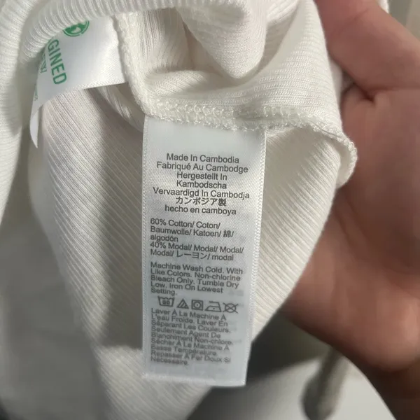J crew white Ribbed polo long sleeve T-shirt size small new - Image 7