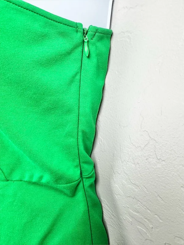 Superdown Green One-Shoulder Cutout Bodycon Mini Dress Size Small - Image 6