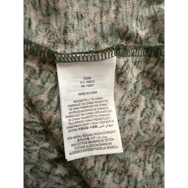 Boden Dress Womens 2 Green Floral Fit Flare Scoop Neck 3/4 Sleeve Jersey Midi - Image 7