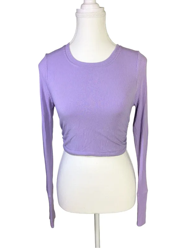 OFFLINE By Aerie Thumbs Up Long Sleeve Ruched T-Shirt - Image 2