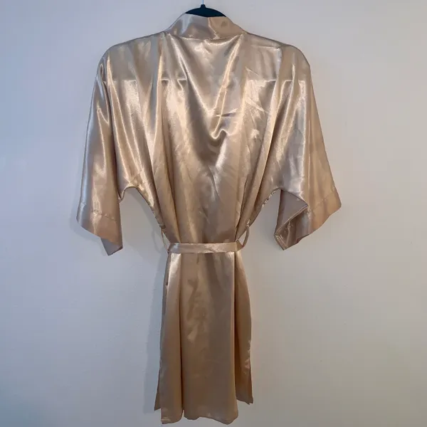 Beige Silky Robe Tan - Image 3