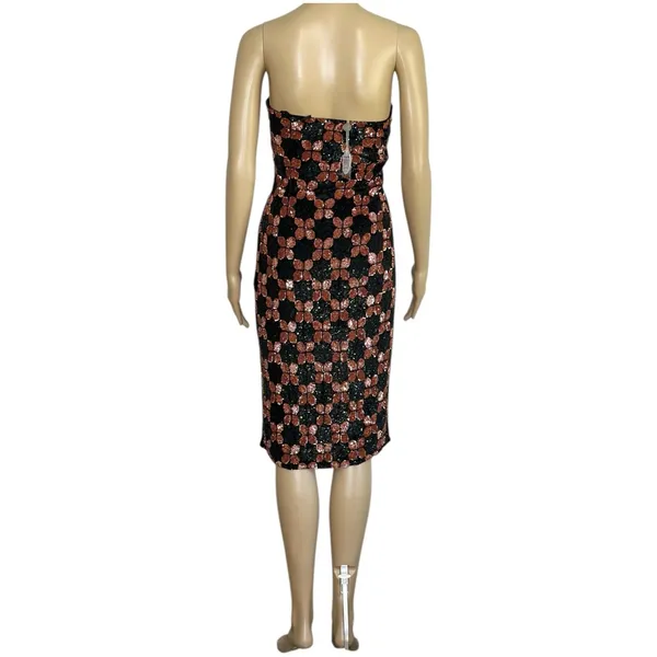 RETROFÊTE Jacqueline Sequin Dress, Black/Pink, Small - Image 11