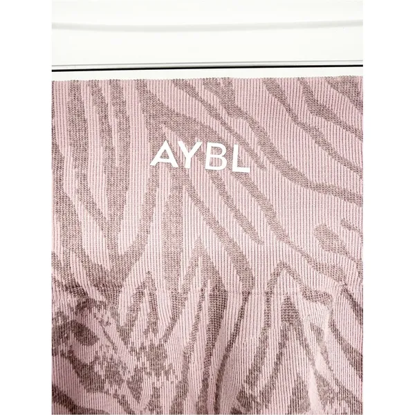 AYBL‎ Animal Print Seamless Bike Shorts Women's S Purple Activewear - Image 6