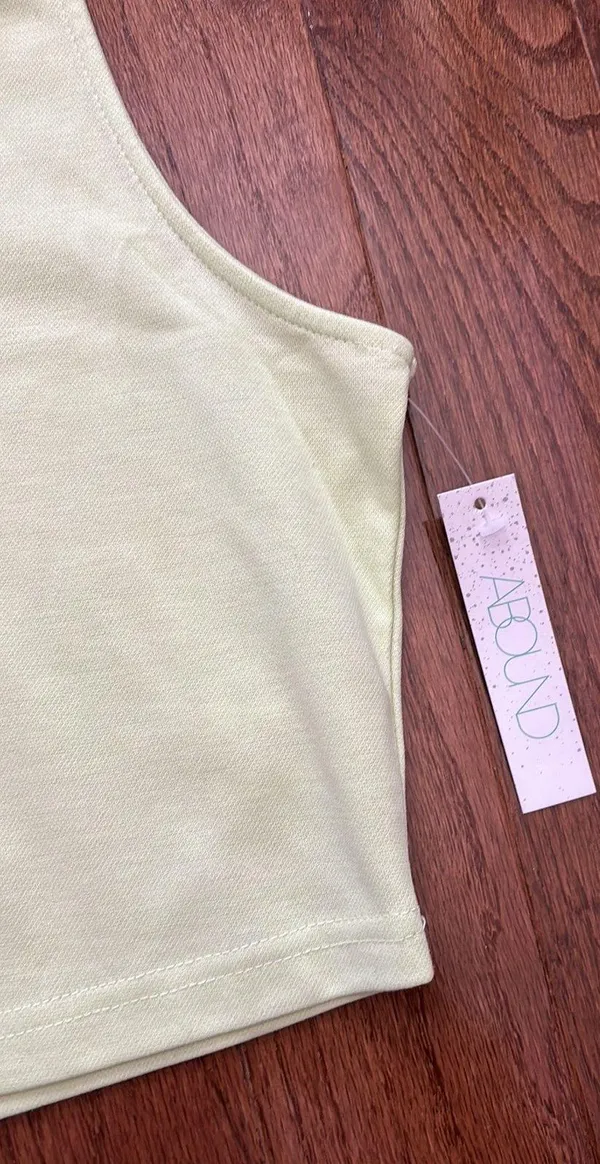 Abound NWT cropped collared preppy baby green sleeveless top - small - Image 3