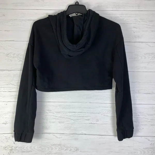 Gymshark Womens Pullover Cropped Sweatshirt Hoodie Black Size small - Image 6