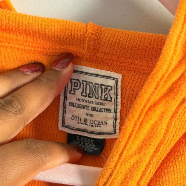 Y2k Orange Victoria'S Secret Pink University Of Tennessee Volunteers Thermal Top - Image 6