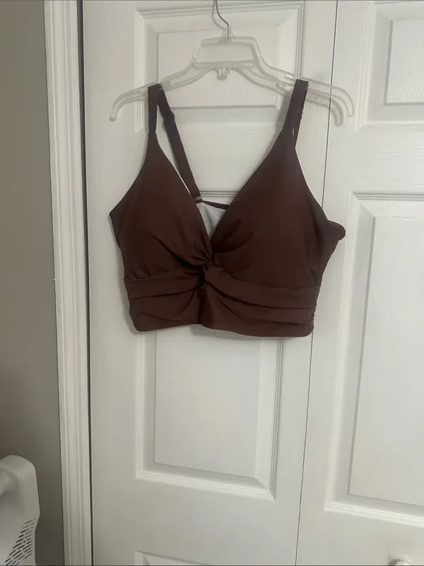 Women's Brown Twist-Front High Waist Bikini Set NWT - Image 2