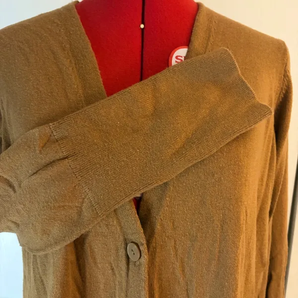 Free Press Clothing Carmel Brown Long Cardigan size L - Image 3