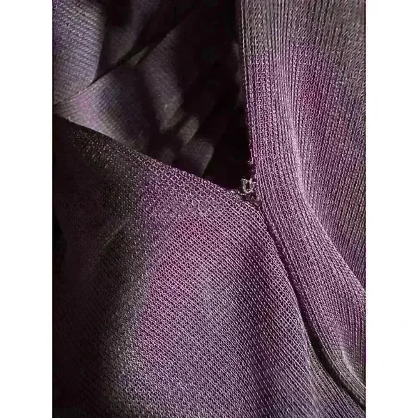 NWT David's Bridal F19608 Plum Long Lace Mesh High Neck Sz 2‎ - Image 12